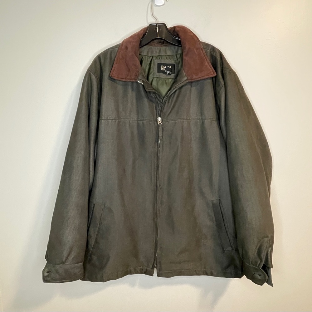 Bass Men’s Zip Up Barn Jacket Coat Olive Green Size L
